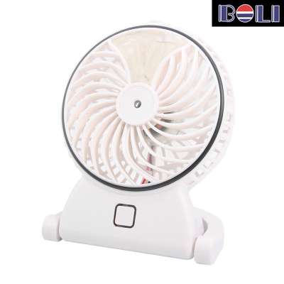 Strong wind mini mist portable rechargeable fan for hot summer